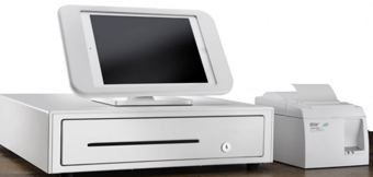 IN-A-BOX, BUNDLE, STAR MICRONICS, TSP143 LAN, THERMAL, WHT, 12X14 CD, HECKLER, WINDFALL STAND, WHT, FITS IPAD AIR 1, 2, PIVOT TABLE, ONE ROLL MEDIA